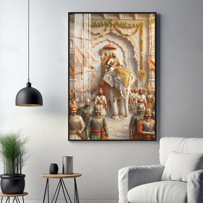 Coronation Of Chhatrapati Shivaji MaharajPremium Acrylic Vertical Wall Art