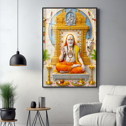 Sri Raghavendra Swamy Ji Premium Acrylic Vertical Wall Art