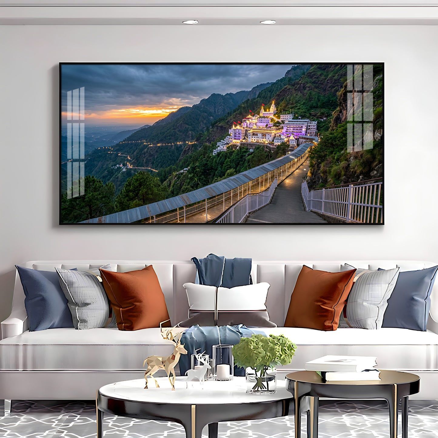 Shri Mata Vaishno Devi Shrine Premium Acrylic Horizontal Wall Art