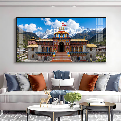 Badrinath Temple Premium Acrylic Horizontal Wall Art
