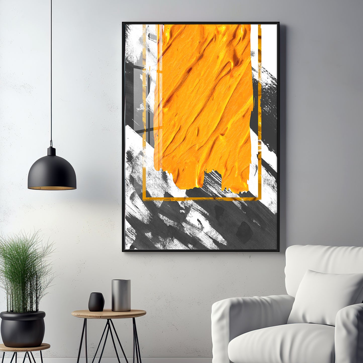Vivid Strokes Of Sunshine Premium Acrylic Vertical Wall Art