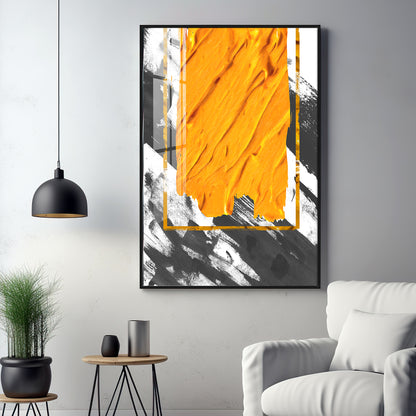 Vivid Strokes Of Sunshine Premium Acrylic Vertical Wall Art