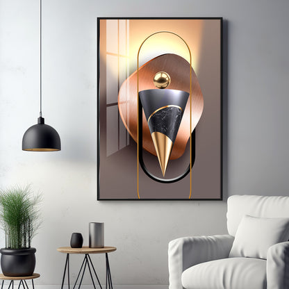 Visualization Of Geometric Premium Acrylic Vertical Wall Art