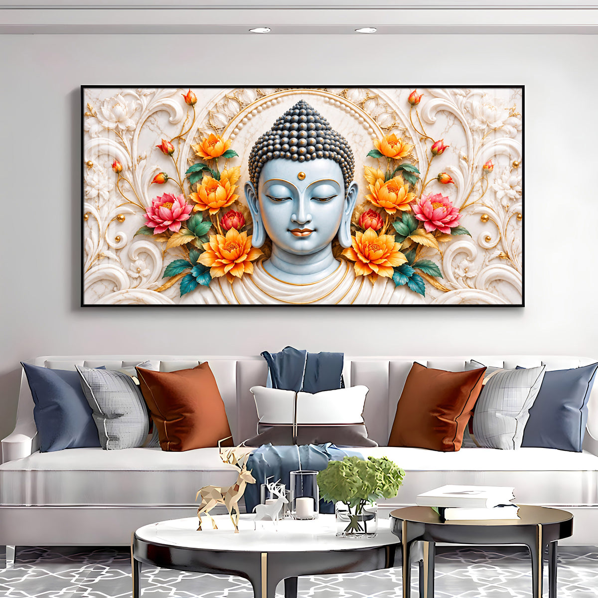 Serene Meditating Buddha Premium Acrylic Horizontal Wall Art