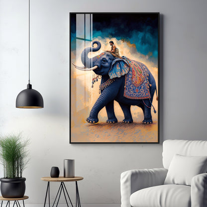 Decorated Asian Elephant Premium Acrylic Wall Art