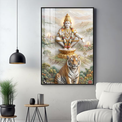 Ayyappa Swamy Ji Premium Acrylic Vertical Wall Art