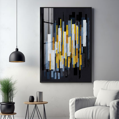 Geometric Fusion Premium Acrylic Vertical Wall Art
