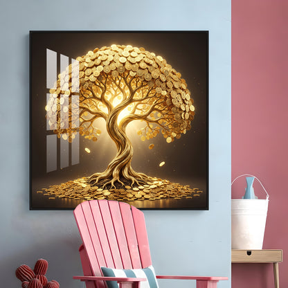 The Eternal Tree Kalpavriksha Premium Acrylic Square Wall Art
