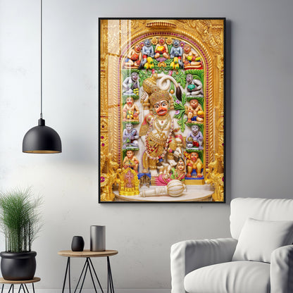 Divine Shri Kashtbhanjande hanuman Ji Premium Acrylic Vertical Wall Art