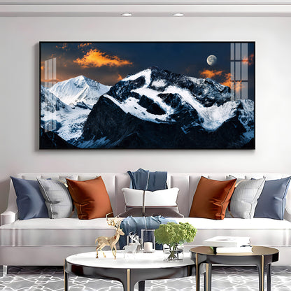 Mountain With Om Symbol Premium Acrylic Horizontal Wall Art