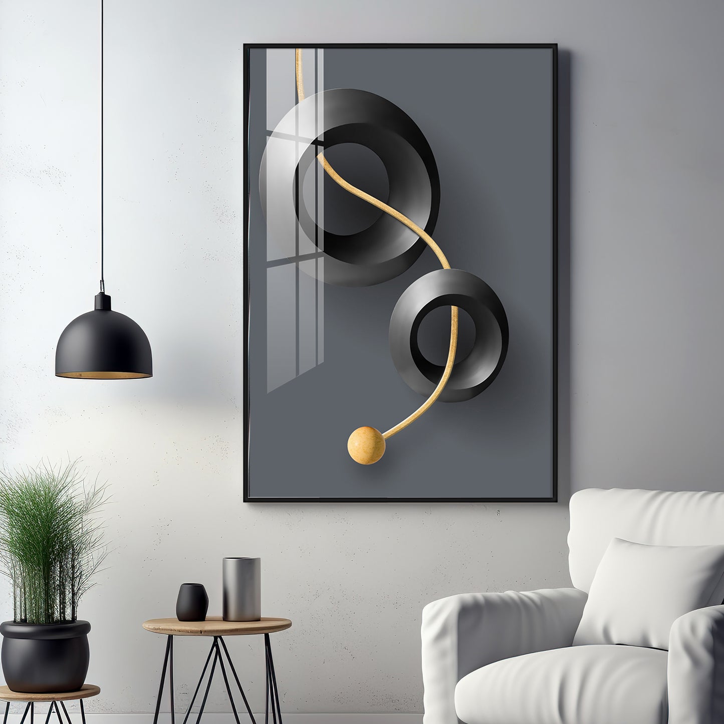 Aerial Rings Premium Acrylic Vertical Wall Art