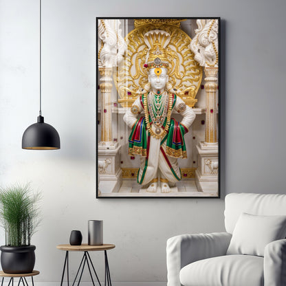God Swaminarayan Premium Acrylic Vertical Wall Art