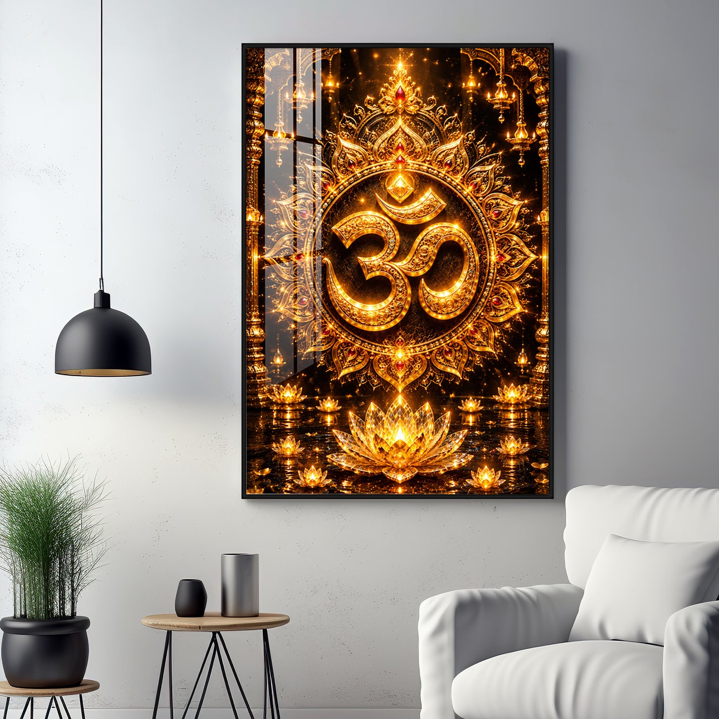 Om Symbol Premium Acrylic Vertical Wall Art