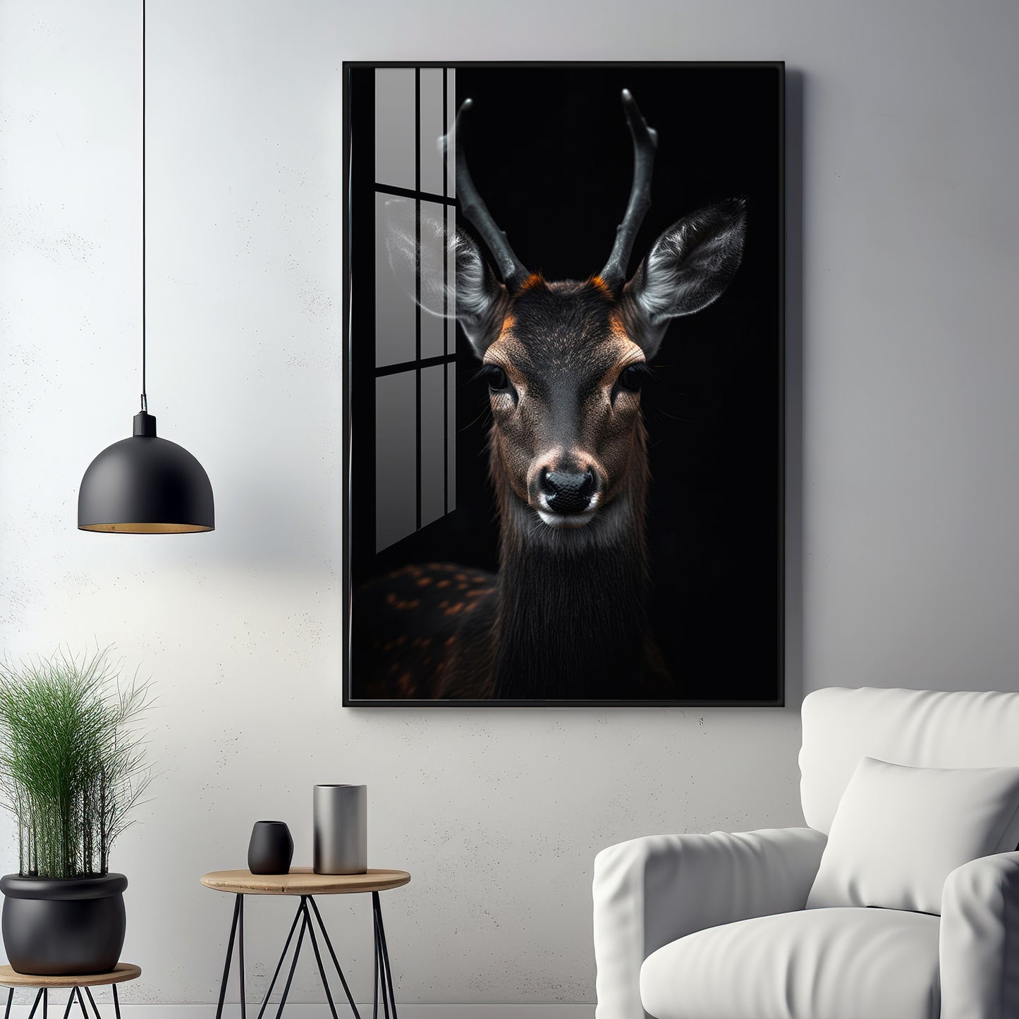 Sambar Deer Premium Acrylic Vertical Wall Art