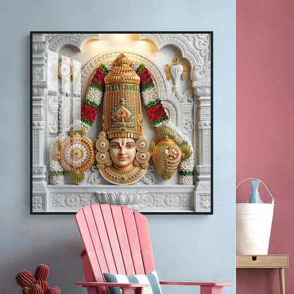 Lord Perumal Premium Acrylic Square Wall Art