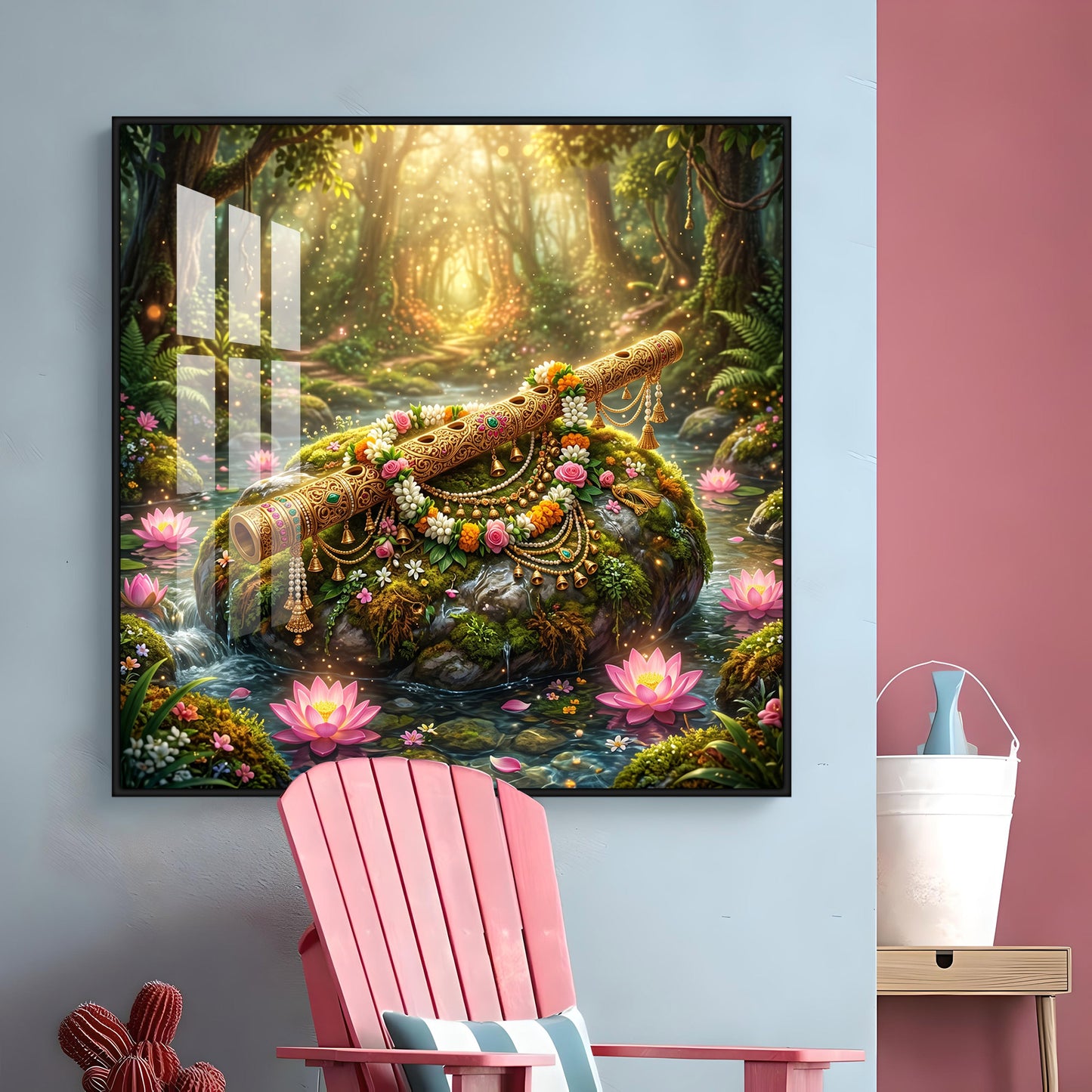 Beautiful Flute Premium Acrylic Square Wall Art