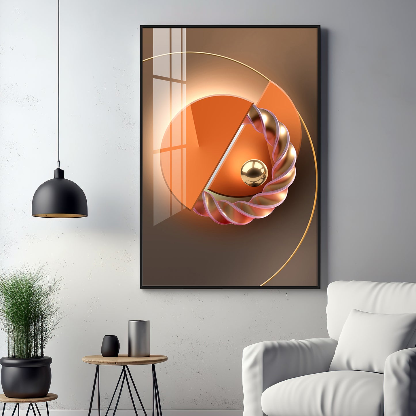 Abstract Geometry Premium Acrylic Vertical Wall Art