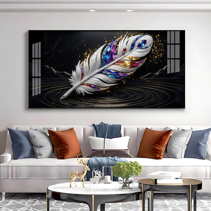 Feathered Gem Delight Premium Acrylic Horizontal Wall Art