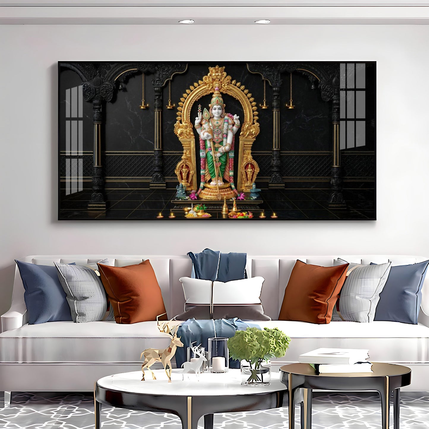 Lord Murugan Home & Temples Premium Acrylic Horizontal Wall Art