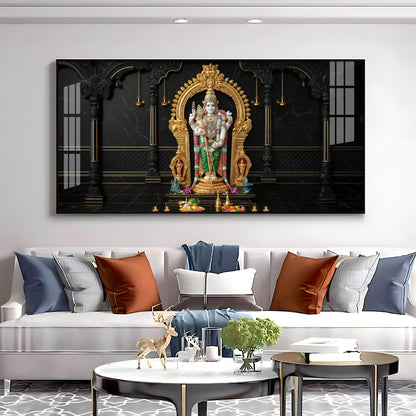 Lord Murugan Home & Temples Premium Acrylic Horizontal Wall Art