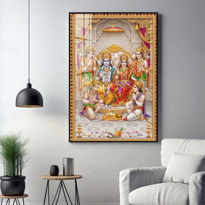 Religious Ram Darbar Premium Acrylic Vertical Wall Art