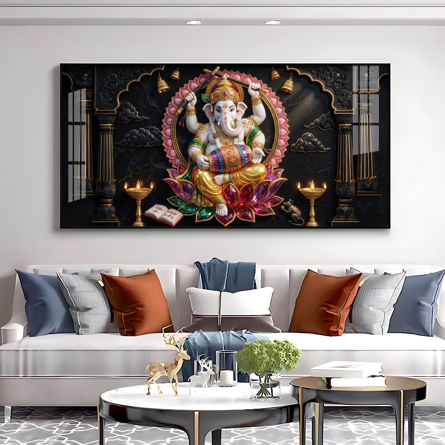 Ganesh Ji Premium Acrylic Horizontal Wall Art