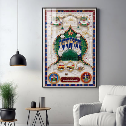 Islamic Holy Masjid Premium Acrylic Vertical Wall Art