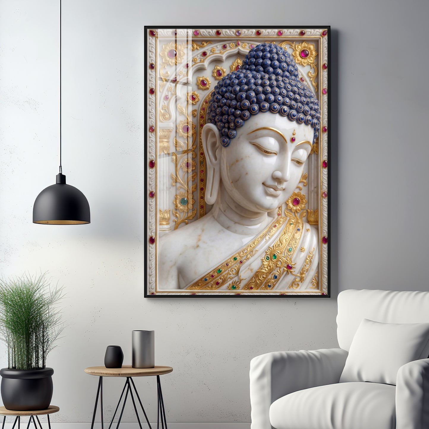 Divine Serenity Buddha Premium Acrylic Vertical Wall Art