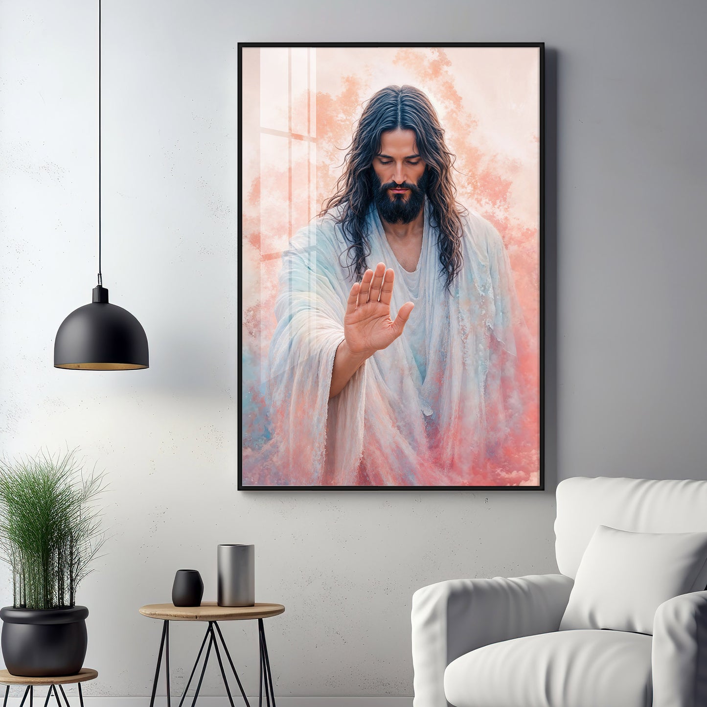 Jesus Christ Blessing Hand Premium Acrylic Wall Art