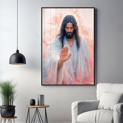 Jesus Christ Blessing Hand Premium Acrylic Wall Art