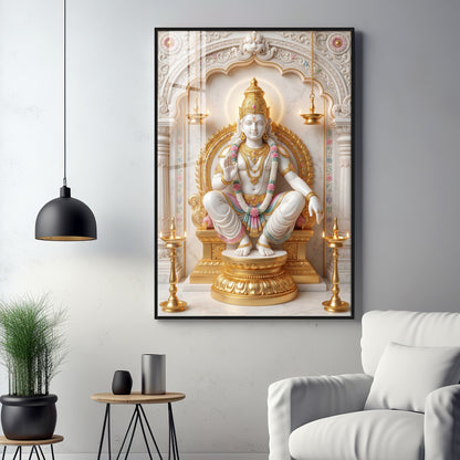 Ayyappa Swamy Premium Acrylic Vertical Wall Art