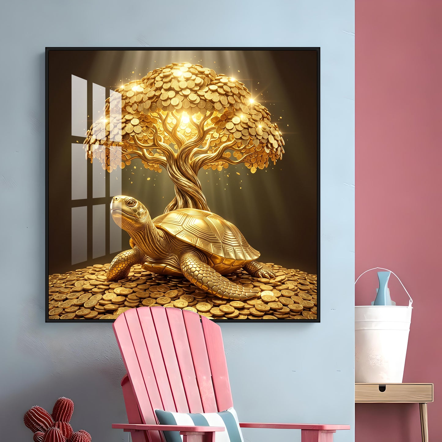Vastu Kalpavriksha Premium Acrylic Square Wall Art