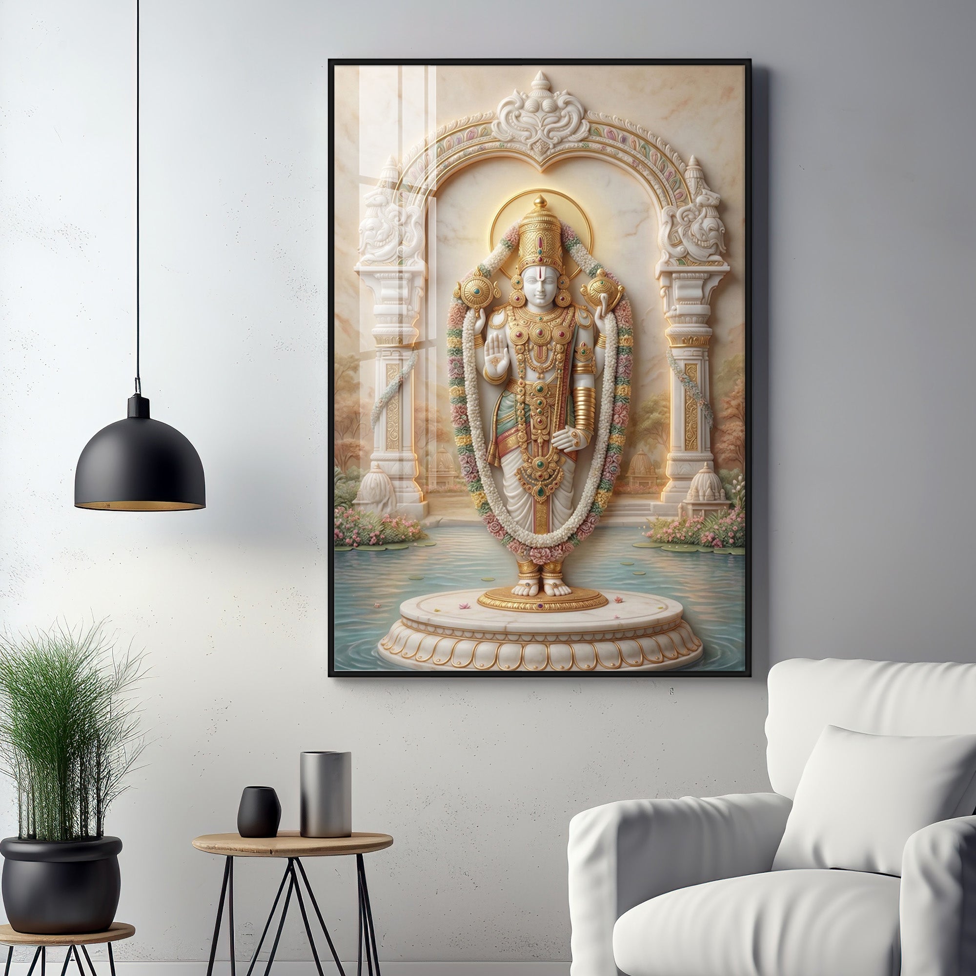 Sri Venkateswara Balaji Premium Acrylic Vertical Wall Art