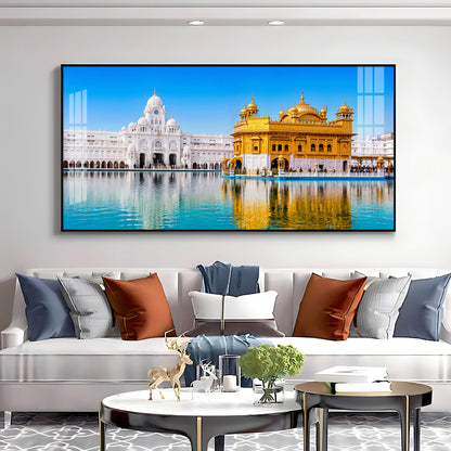 Golden Temple Premium Acrylic Horizontal Wall Art