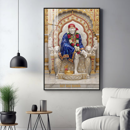 Om Sai Ram Premium Acrylic Vertical Wall Art