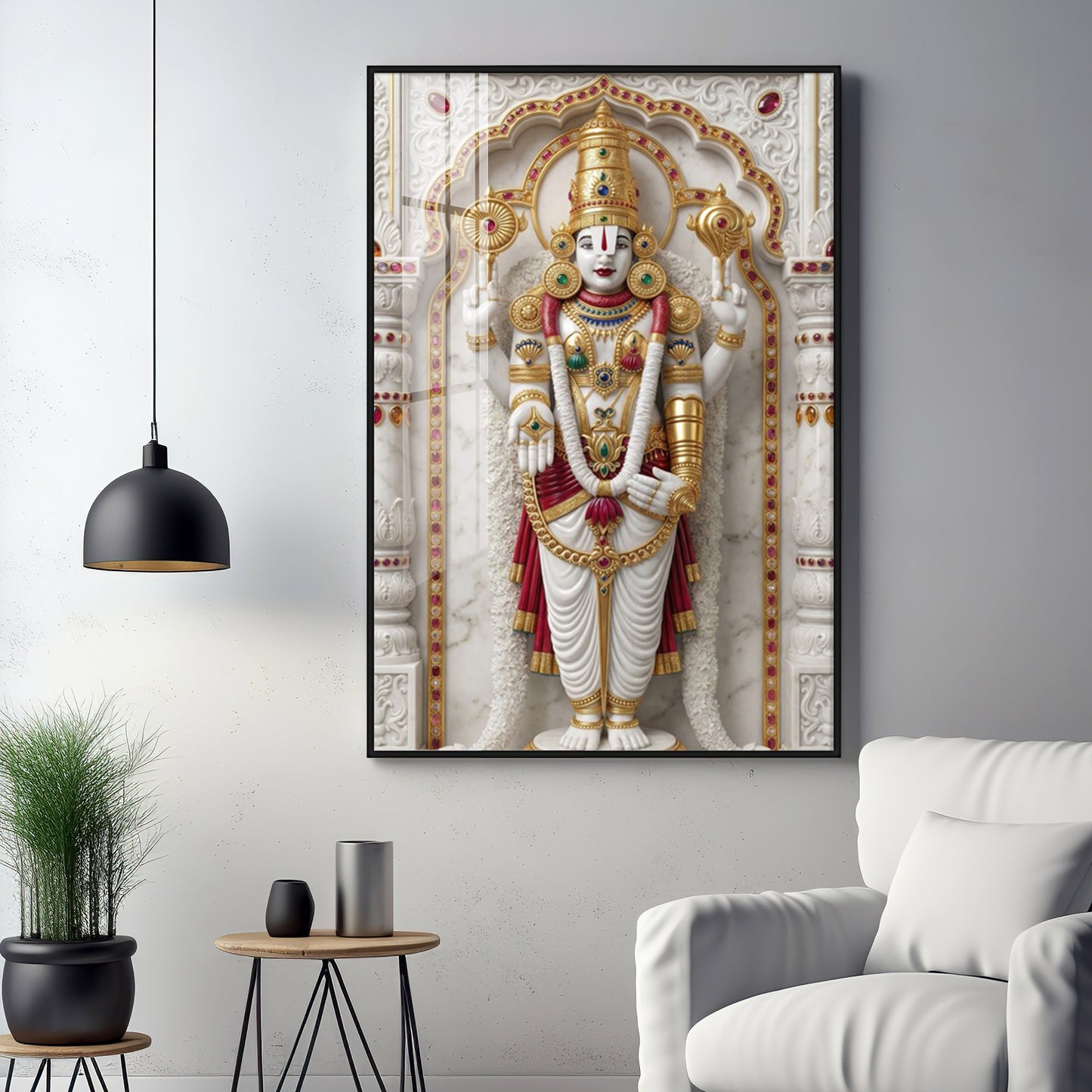 Divine Lord Murungan Ji Premium Acrylic Vertical Wall Art