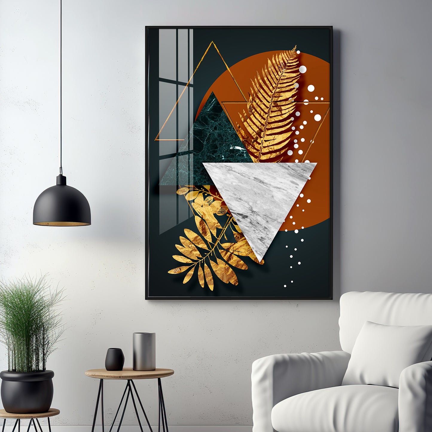 Radiant Shapes Premium Acrylic Vertical Wall Art
