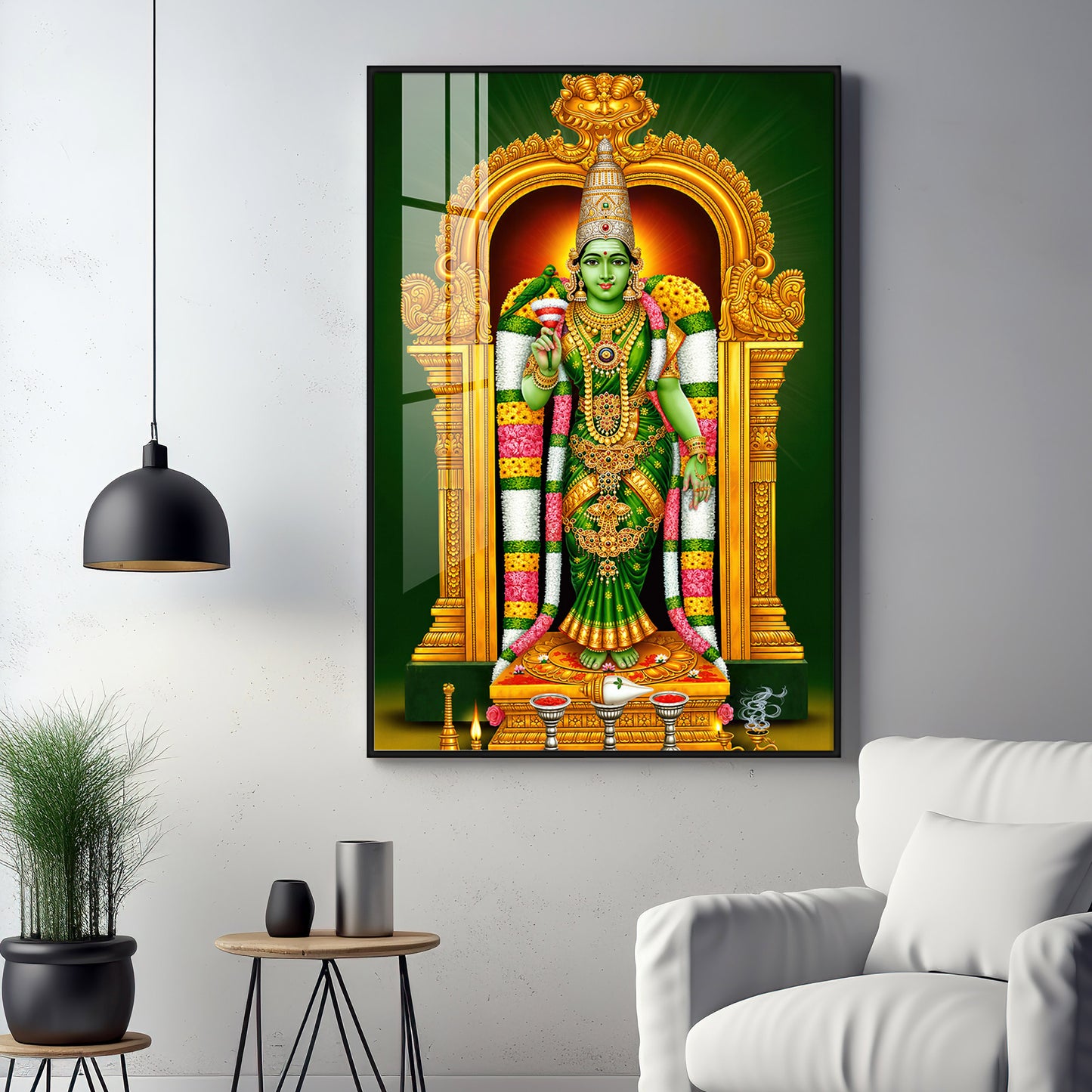 Shri Meenakshi Amma Premium Acrylic Vertical Wall Art