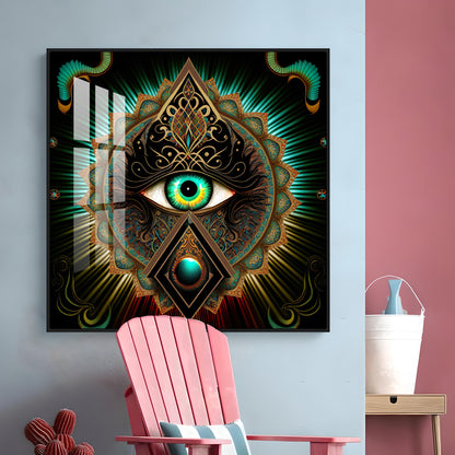 All-Seeing Eye Premium Acrylic Square Wall Art