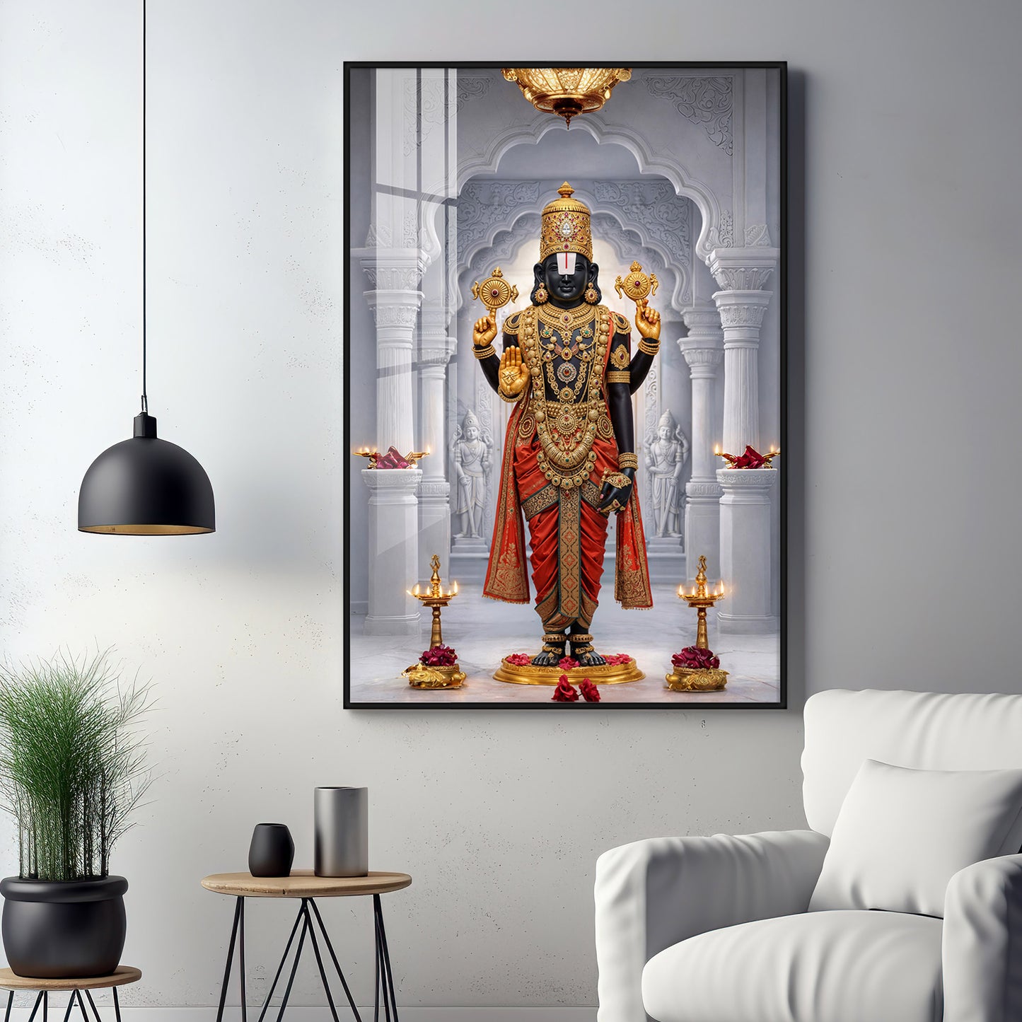 Lord Venkateswara Premium Acrylic Vertical Wall Art