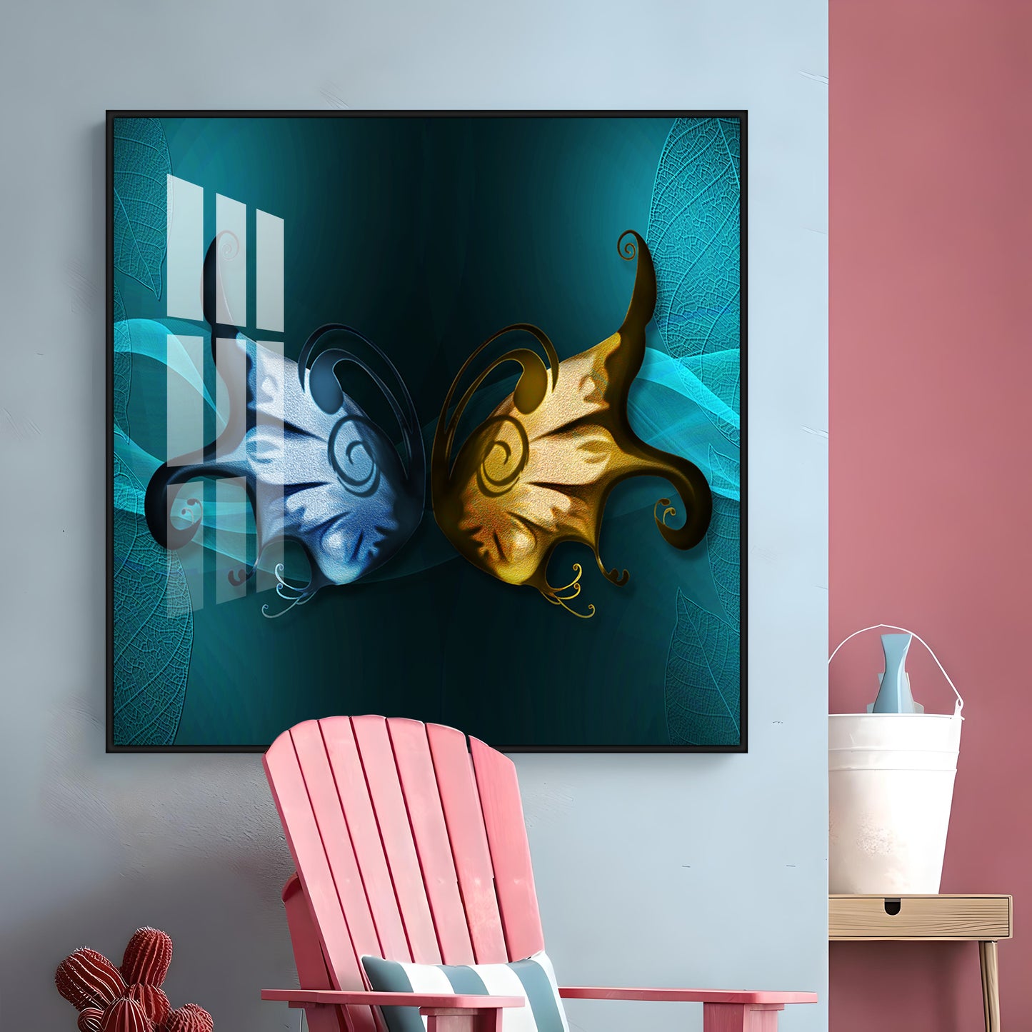 Butterfly Wings Premium Acrylic Square Wall Art
