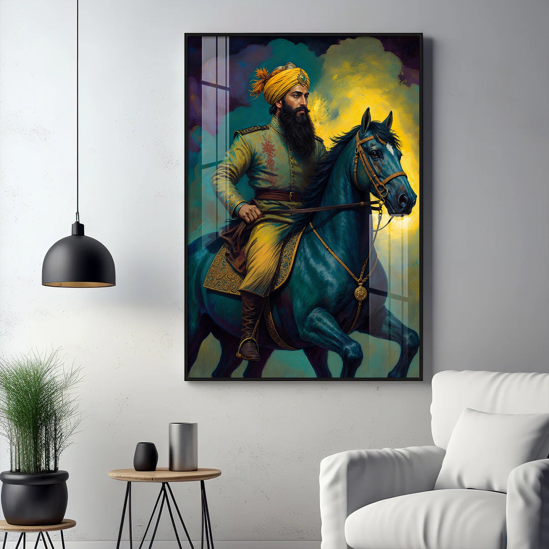 Sikh Warrior Premium Acrylic Vertical Wall Art