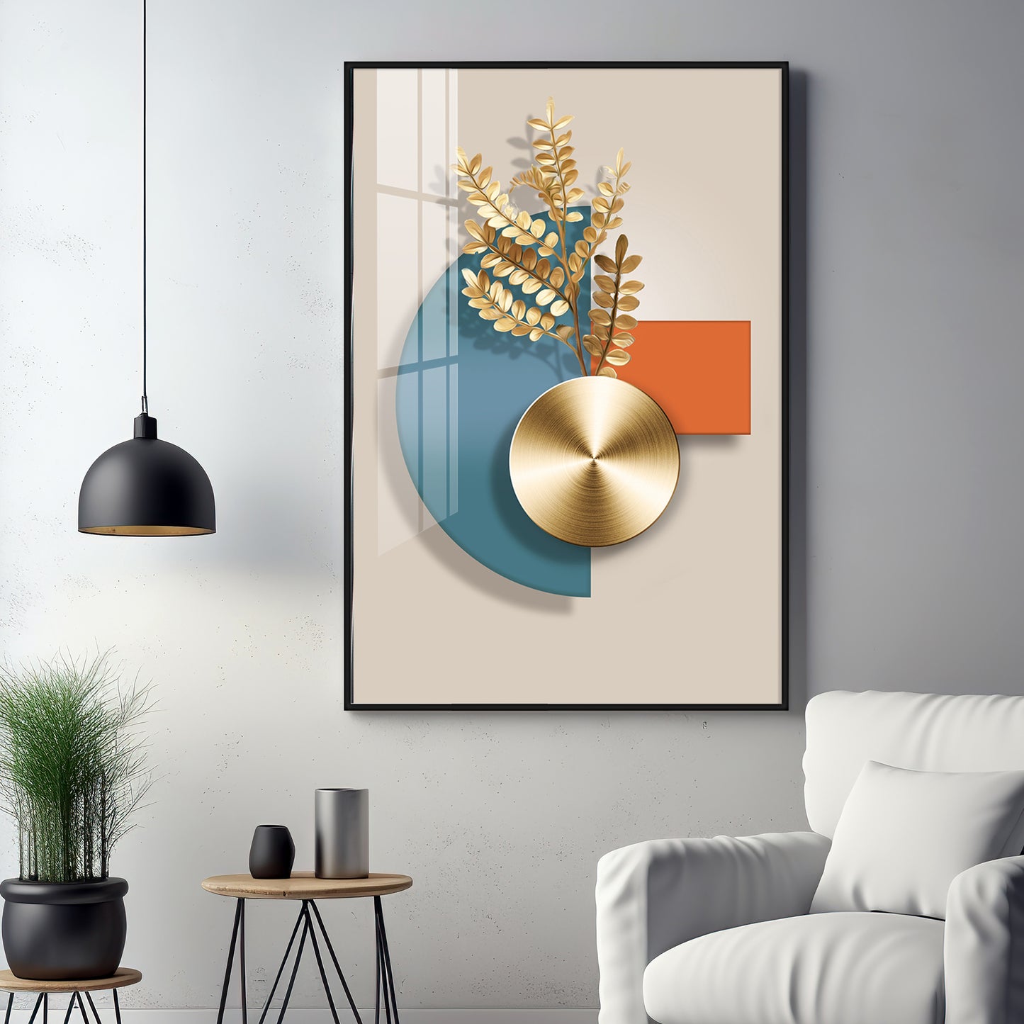 Blue Sphere Sentinel Premium Acrylic Vertical Wall Art