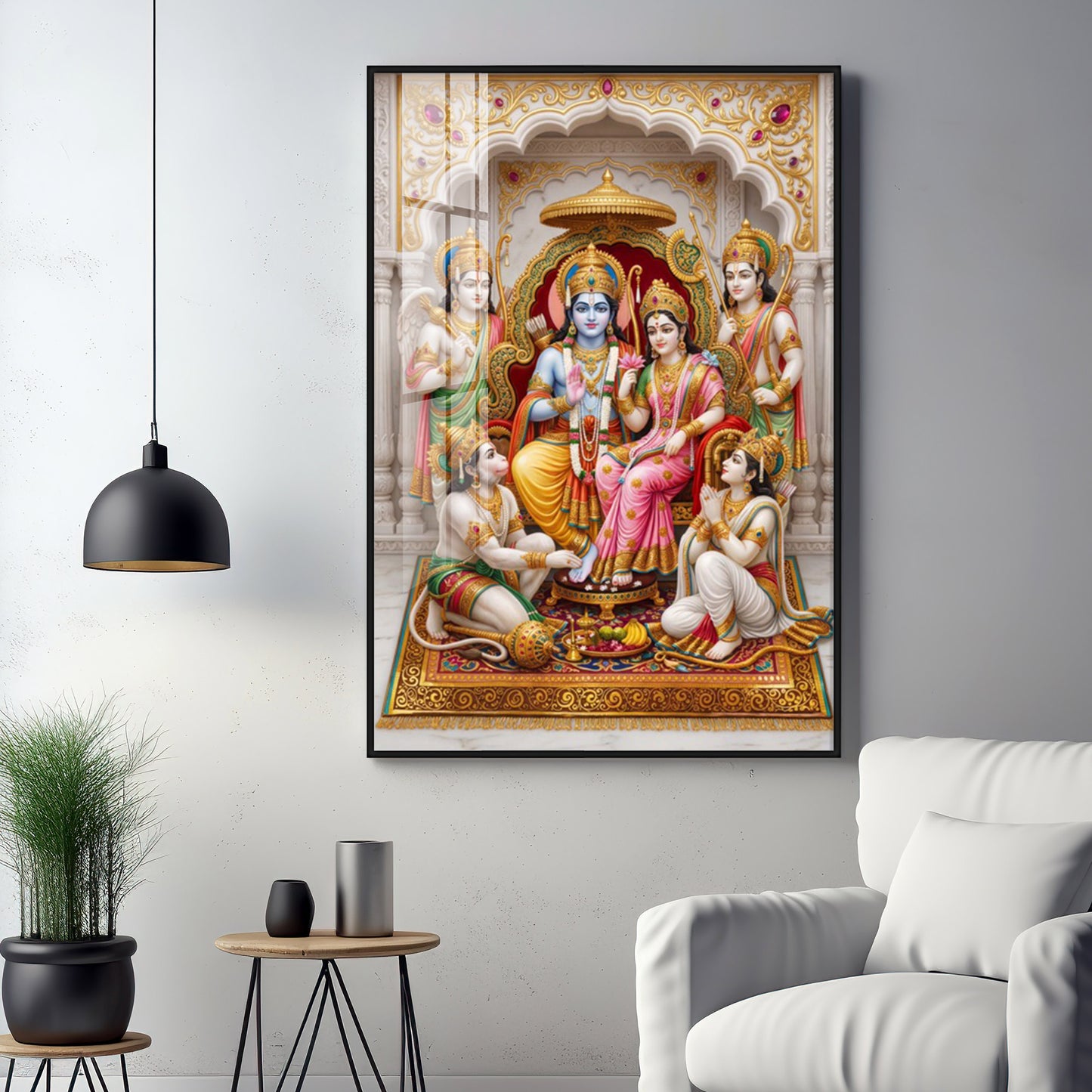 Jay Sita Rama Premium Acrylic Vertical Wall Art