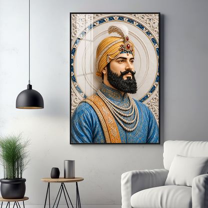 Divine Guru Gobind Singh Ji Premium Acrylic Vertical Wall Art