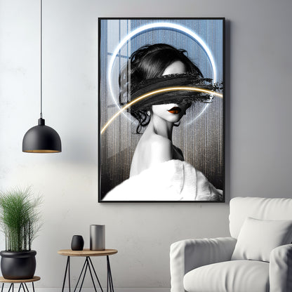 Classic Charm Of Modern Girl Premium Acrylic Vertical Wall Art