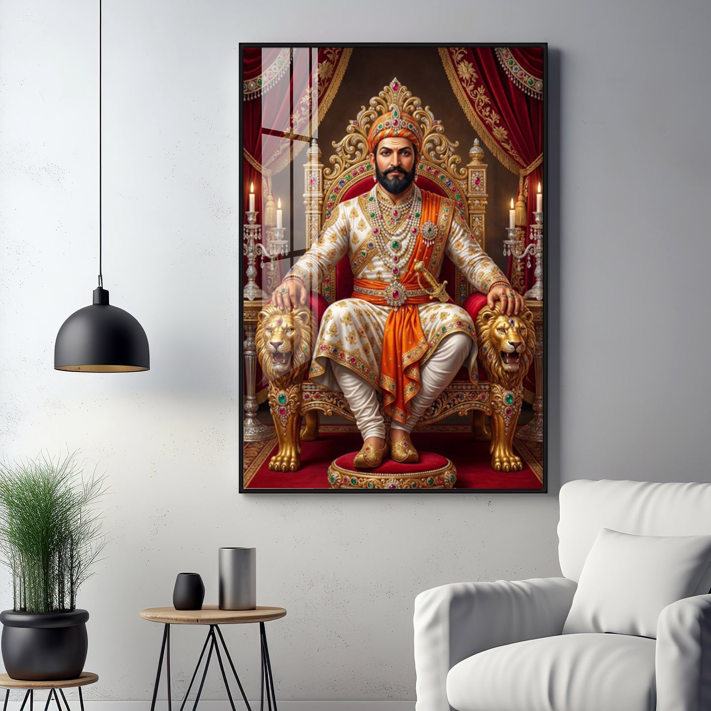 Chhatrapati Shivaji Maharaj Premium Acrylic Vertical Wall Art