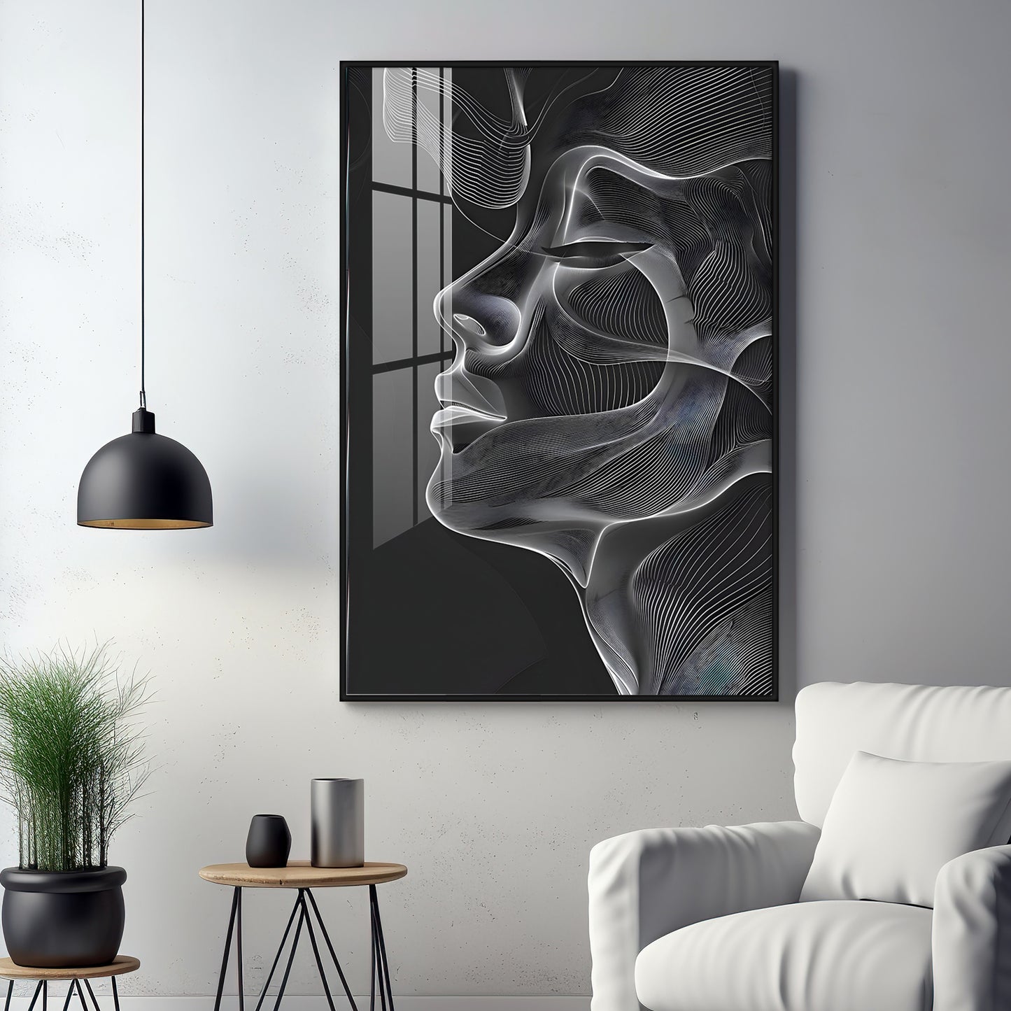 Black & White Beauty Premium Acrylic Vertical Wall Art
