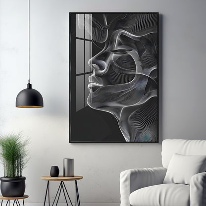 Black & White Beauty Premium Acrylic Vertical Wall Art