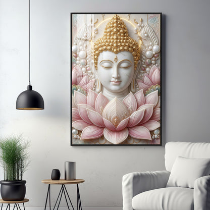 Deities Buddha Premium Acrylic Vertical Wall Art